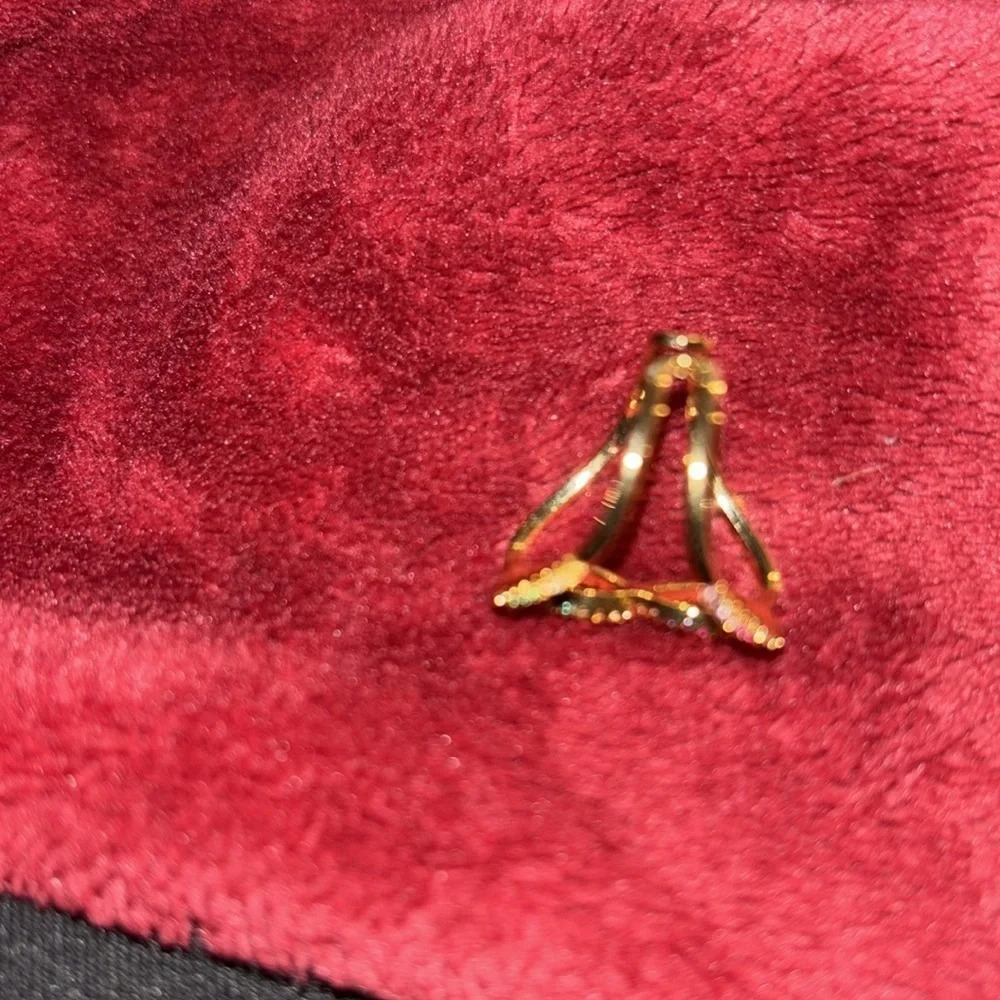 Fashion Luxe 18k Gold tone multi Rainbow crystal  cocktail ring Size 8 - Picture 8 of 13